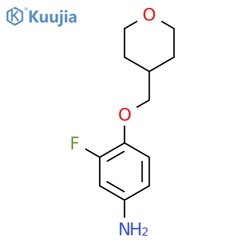3-Fluoro-4-[(tetrahydro-2H-pyran-4-yl)methoxy]aniline structure