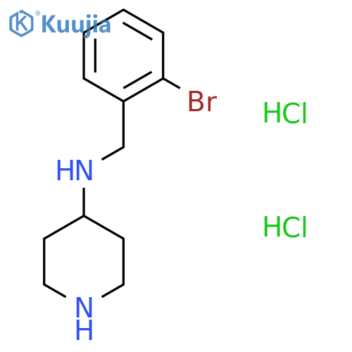 N-(2-Bromobenzyl)piperidine-4-amine dihydrochloride structure