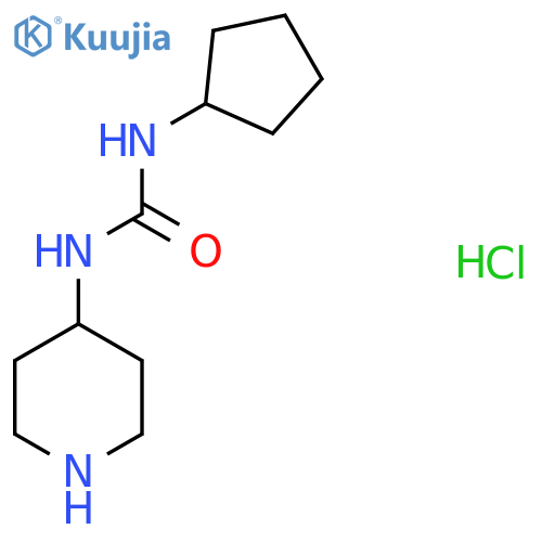 1-Cyclopentyl-3-(piperidin-4-yl)urea hydrochloride structure