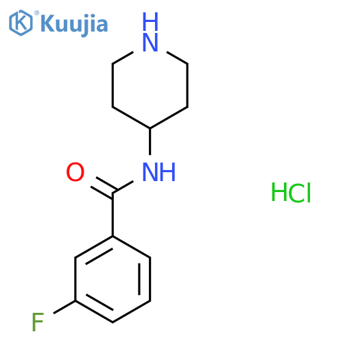 3-Fluoro-N-(piperidine-4-yl)benzamide hydrochloride structure