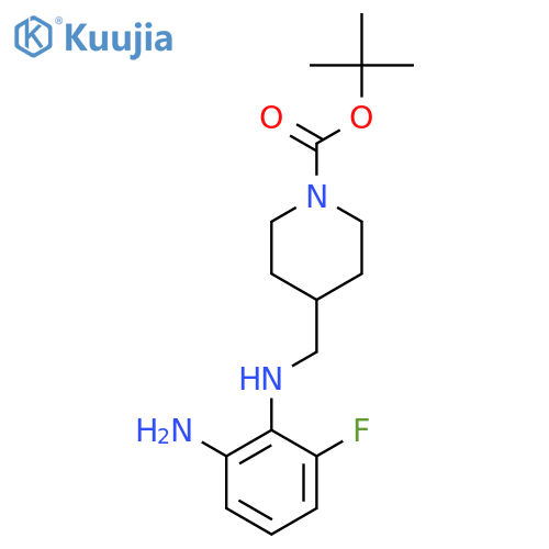 Tert-Butyl 4-[(2-amino-6-fluorophenylamino)methyl]piperidine-1-carboxylate structure
