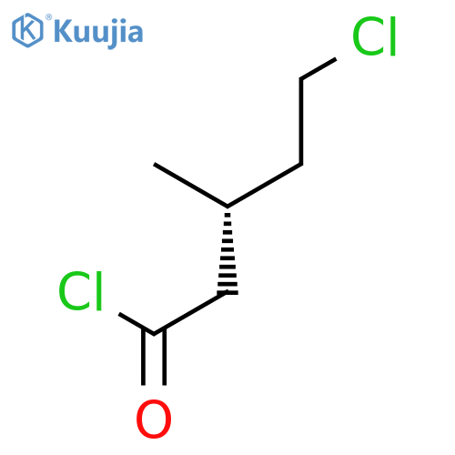 Pentanoyl chloride, 5-chloro-3-methyl-, (R)- structure