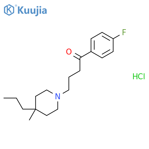 1-BUTANONE, 1-(4-FLUOROPHENYL)-4-(4-METHYL-4-PROPYL-1-PIPERIDINYL)-, HYDROCHLORIDE structure