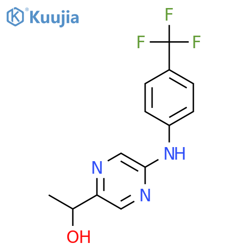 1-(5-(4-(Trifluoromethyl)phenylamino)pyrazin-2-yl)ethanol structure