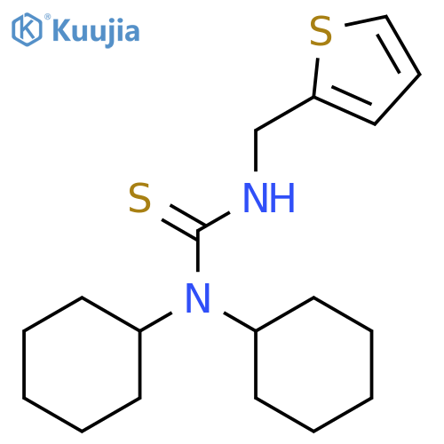 Thiourea, N,N-dicyclohexyl-N'-(2-thienylmethyl)- structure