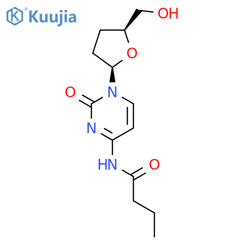 CYTIDINE, 2',3'-DIDEOXY-N-(1-OXOBUTYL)- structure