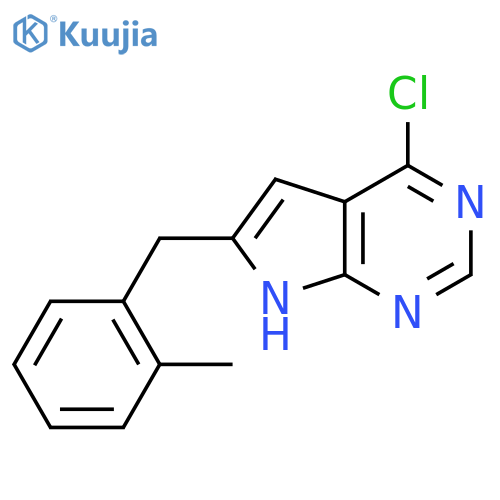 4-Chloro-6-(2-methylbenzyl)-7H-pyrrolo[2,3-d]pyrimidine structure