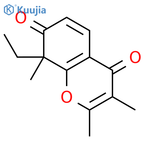 4H-1-Benzopyran-4,7(8H)-dione,8-ethyl-2,3,8-trimethyl-, (8R)- structure