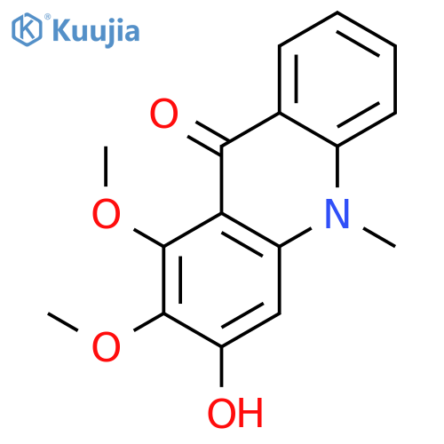 3-hydroxy-1,2-dimethoxy-10-methyl-9-acridone structure