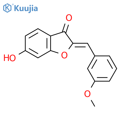 (2Z)-6-hydroxy-2-[(3-methoxyphenyl)methylidene]-2,3-dihydro-1-benzofuran-3-one structure
