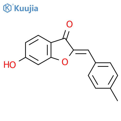 (2Z)-6-hydroxy-2-[(4-methylphenyl)methylidene]-2,3-dihydro-1-benzofuran-3-one structure