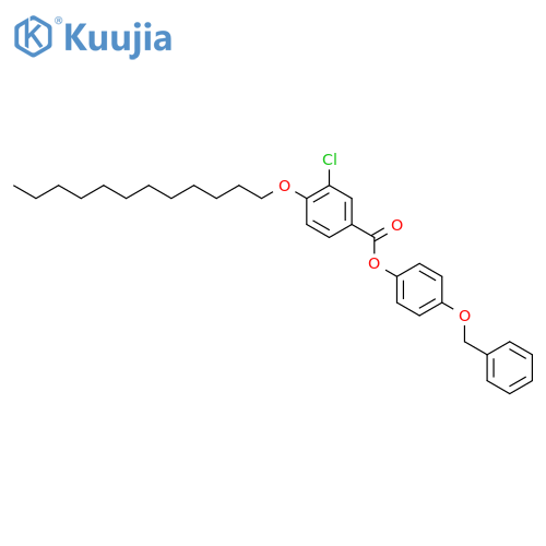 Benzoic acid, 3-chloro-4-(dodecyloxy)-, 4-(phenylmethoxy)phenyl ester structure