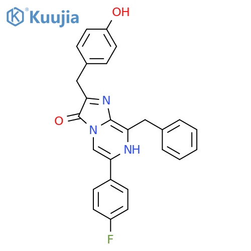 Imidazo[1,2-a]pyrazin-3(7H)-one,6-(4-fluorophenyl)-2-[(4-hydroxyphenyl)methyl]-8-(phenylmethyl)- structure
