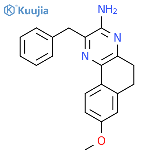 Benzo[f]quinoxalin-3-amine, 5,6-dihydro-8-methoxy-2-(phenylmethyl)- structure