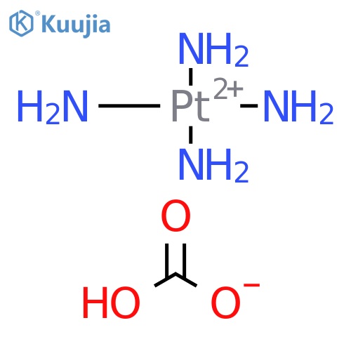 Tetraammineplatinum (II) hydrogencarbonate structure