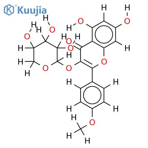 Kaempferide 3-O-alpha-L-arabinopyranoside structure