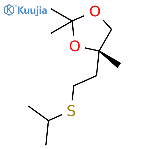 1,3-Dioxolane, 2,2,4-trimethyl-4-[2-[(1-methylethyl)thio]ethyl]-, (S)- structure