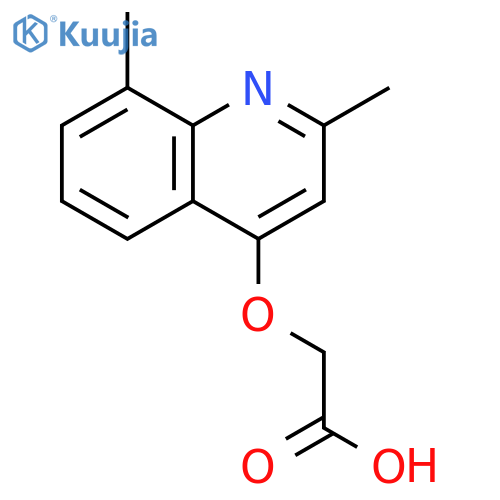 (2,8-Dimethyl-quinolin-4-yloxy)-acetic acid structure