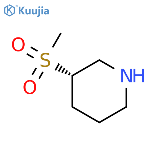 (3S)-3-methanesulfonylpiperidine structure