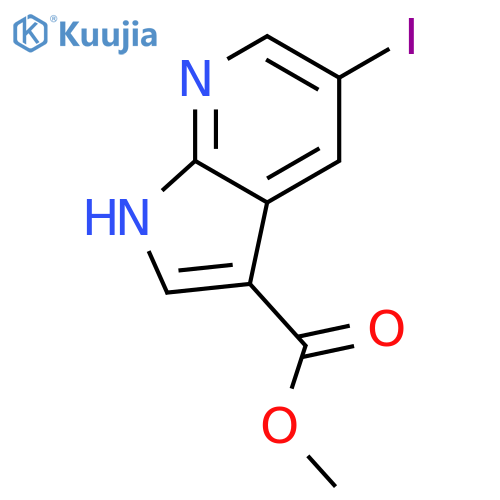 Methyl 5-iodo-1H-pyrrolo[2,3-b]pyridine-3-carboxylate structure