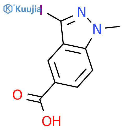 3-iodo-1-methyl-1H-indazole-5-carboxylic acid structure