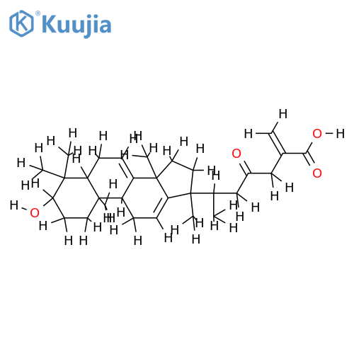 13,17-friedo-3alpha-hydroxy-9beta-lanosta-7,12,25(27)-trien-23-oxo-26-oic acid structure