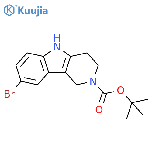 tert-Butyl 8-bromo-1,3,4,5-tetrahydro-2H-pyrido4,3-bindole-2-carboxylate structure