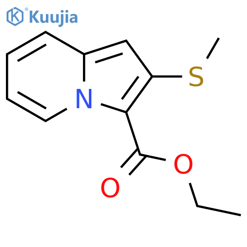 3-Indolizinecarboxylic acid, 2-(methylthio)-, ethyl ester structure