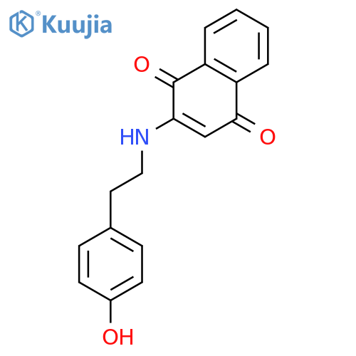 1,4-Naphthalenedione, 2-[[2-(4-hydroxyphenyl)ethyl]amino]- structure