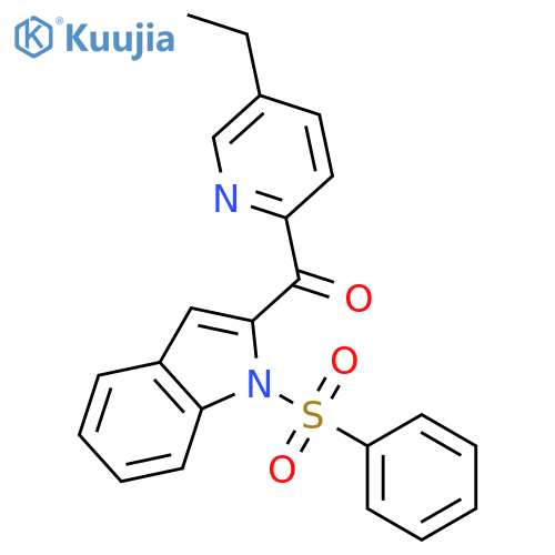 1H-Indole, 2-[(5-ethyl-2-pyridinyl)carbonyl]-1-(phenylsulfonyl)- structure