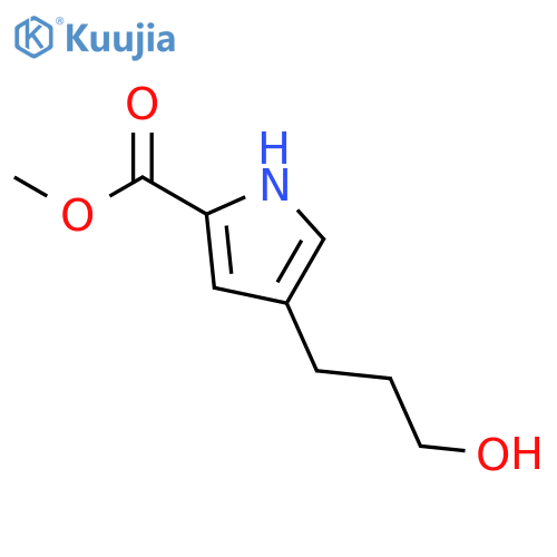 1H-Pyrrole-2-carboxylic acid, 4-(3-hydroxypropyl)-, methyl ester structure