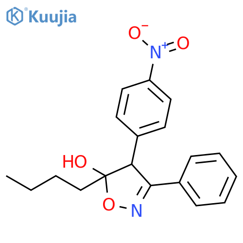 5-Isoxazolol, 5-butyl-4,5-dihydro-4-(4-nitrophenyl)-3-phenyl- structure
