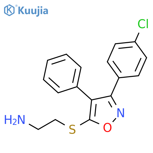 Ethanamine, 2-[[3-(4-chlorophenyl)-4-phenyl-5-isoxazolyl]thio]- structure