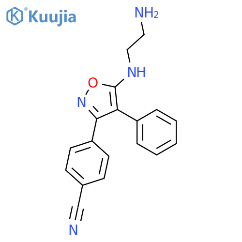 Benzonitrile, 4-[5-[(2-aminoethyl)amino]-4-phenyl-3-isoxazolyl]- structure