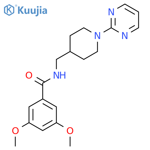 3,5-dimethoxy-N-{1-(pyrimidin-2-yl)piperidin-4-ylmethyl}benzamide structure