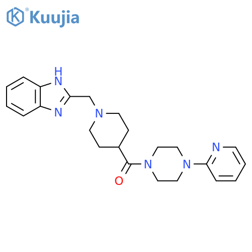 2-({4-4-(pyridin-2-yl)piperazine-1-carbonylpiperidin-1-yl}methyl)-1H-1,3-benzodiazole structure