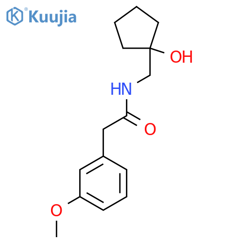 N-(1-hydroxycyclopentyl)methyl-2-(3-methoxyphenyl)acetamide structure