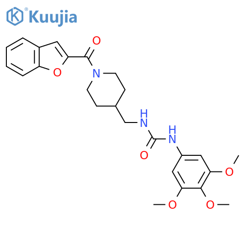 3-{1-(1-benzofuran-2-carbonyl)piperidin-4-ylmethyl}-1-(3,4,5-trimethoxyphenyl)urea structure