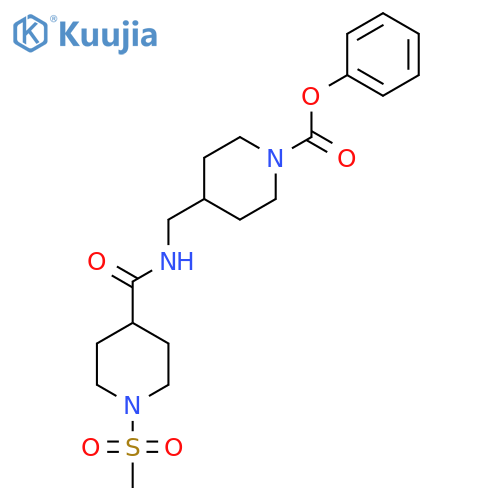phenyl 4-{(1-methanesulfonylpiperidin-4-yl)formamidomethyl}piperidine-1-carboxylate structure