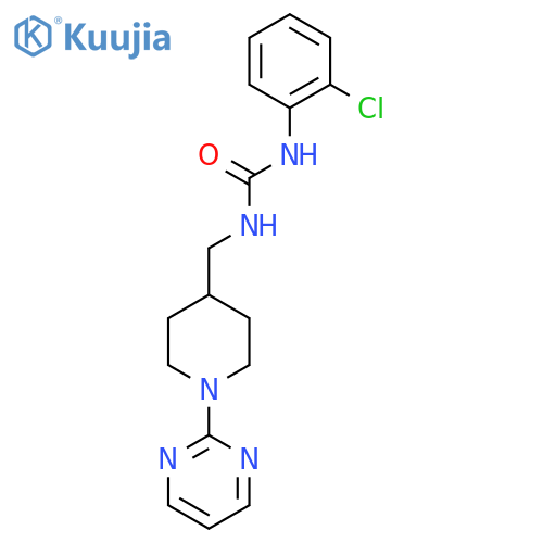 1-(2-chlorophenyl)-3-{1-(pyrimidin-2-yl)piperidin-4-ylmethyl}urea structure
