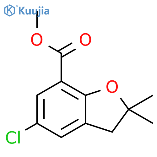 Methyl 5-Chloro-2,2-Dimethyl-2,3-Dihydrobenzofuran-7-Carboxylate structure