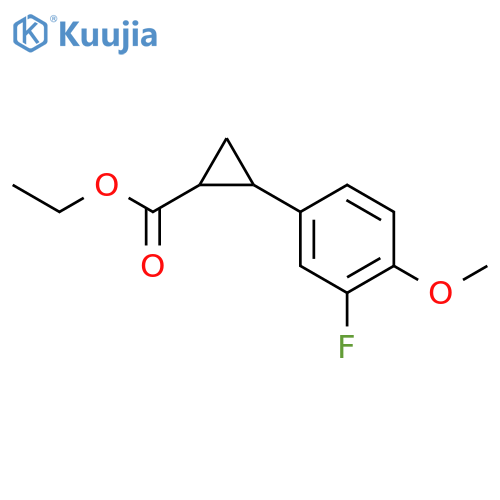 Ethyl 2-(3-fluoro-4-methoxyphenyl)cyclopropanecarboxylate structure
