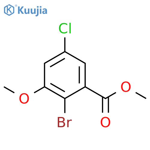 Methyl 2-bromo-5-chloro-3-methoxybenzoate structure