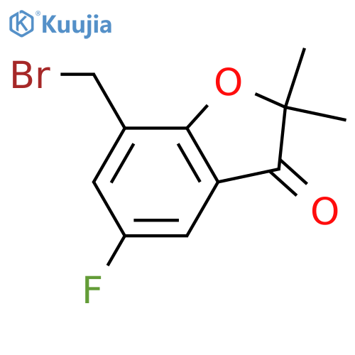 7-(bromomethyl)-5-fluoro-2,2-dimethylbenzofuran-3(2H)-one structure