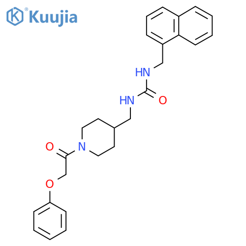 3-(naphthalen-1-yl)methyl-1-{1-(2-phenoxyacetyl)piperidin-4-ylmethyl}urea structure