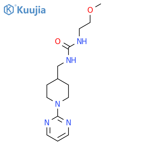 3-(2-methoxyethyl)-1-{1-(pyrimidin-2-yl)piperidin-4-ylmethyl}urea structure