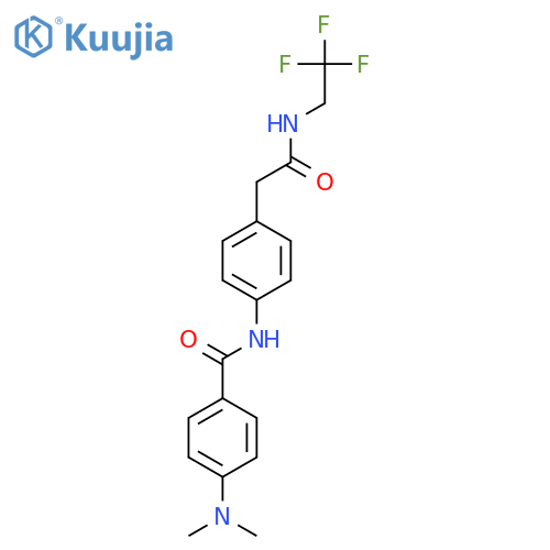 4-(dimethylamino)-N-(4-{(2,2,2-trifluoroethyl)carbamoylmethyl}phenyl)benzamide structure