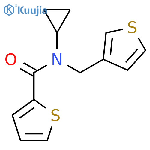 N-cyclopropyl-N-(thiophen-3-yl)methylthiophene-2-carboxamide structure