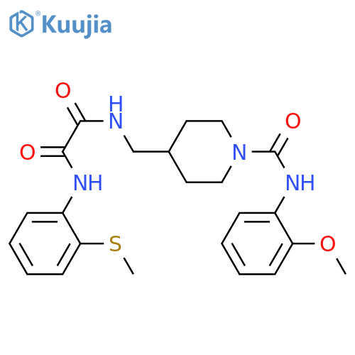 N-({1-(2-methoxyphenyl)carbamoylpiperidin-4-yl}methyl)-N'-2-(methylsulfanyl)phenylethanediamide structure