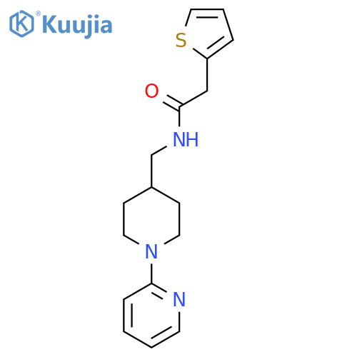 N-{1-(pyridin-2-yl)piperidin-4-ylmethyl}-2-(thiophen-2-yl)acetamide structure
